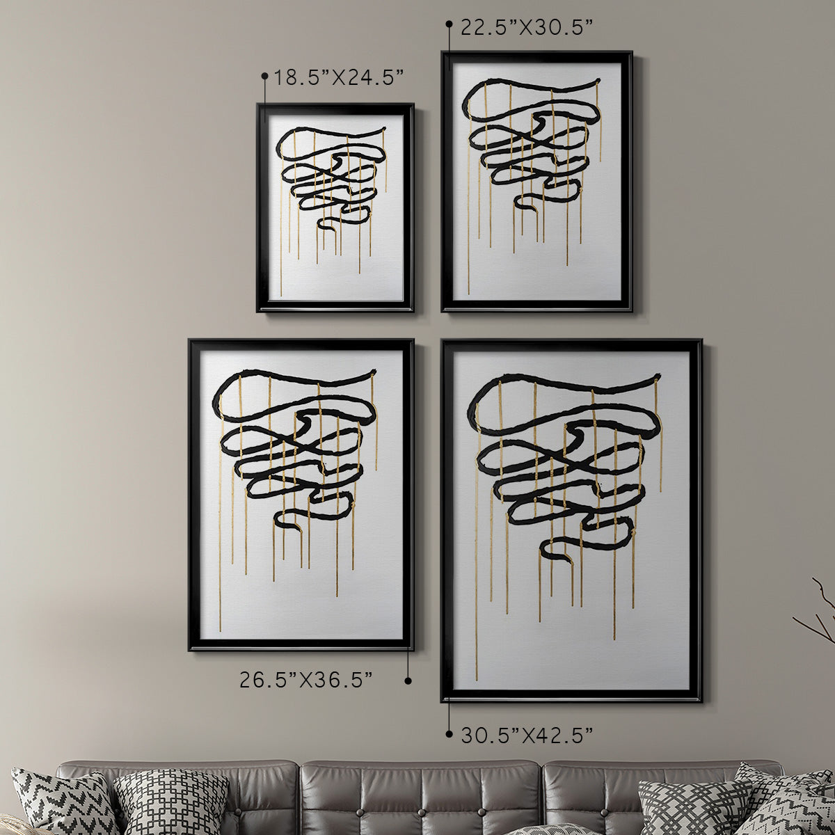 Weeping Ribbon I - Modern Framed Canvas Print