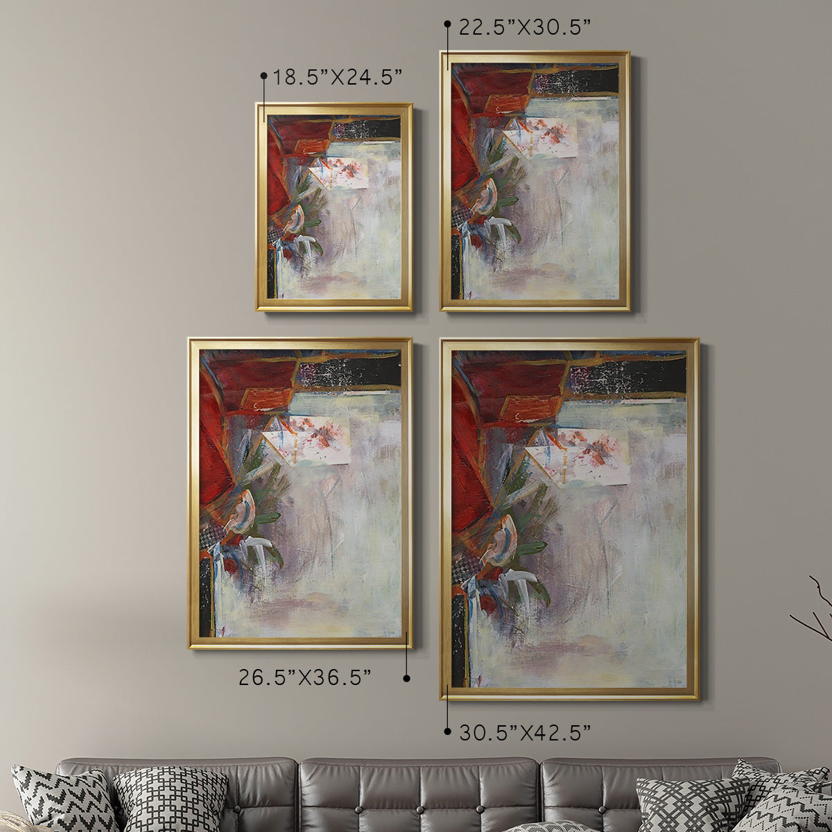 City Life III - Modern Framed Canvas Print