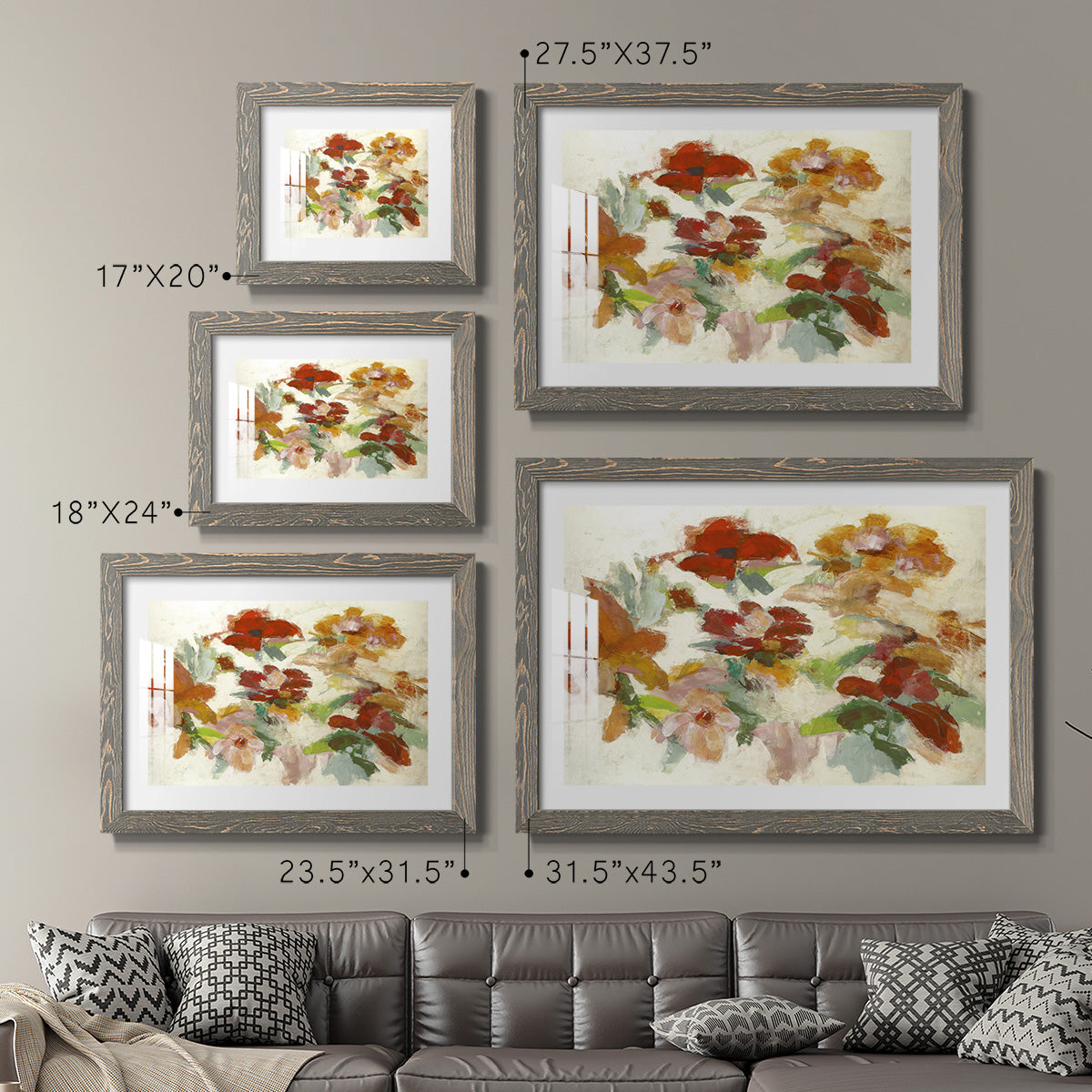 Floral Impressions V1-Premium Framed Print - Ready to Hang