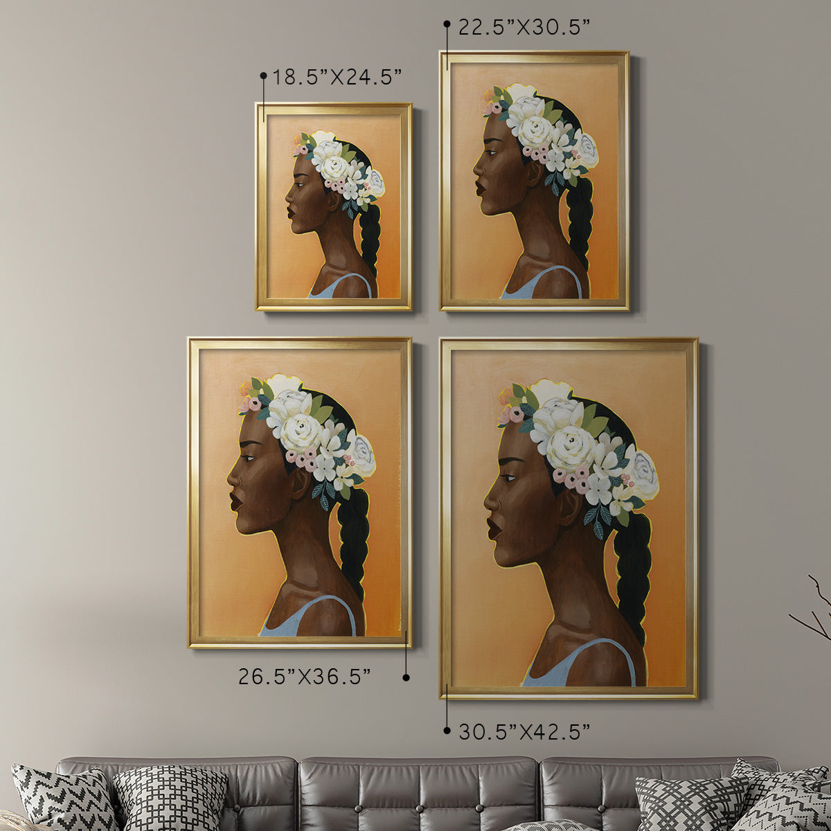 Modern Laurel II - Modern Framed Canvas Print