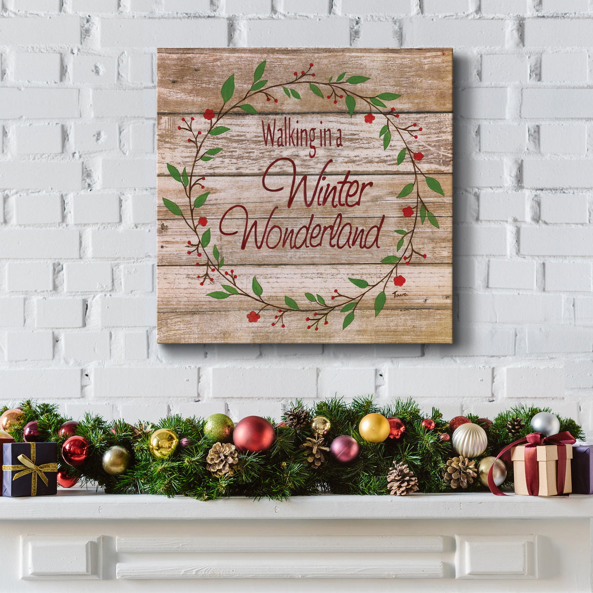 Winter Wonderland Wreath-Premium Gallery Wrapped Canvas - Ready to Hang