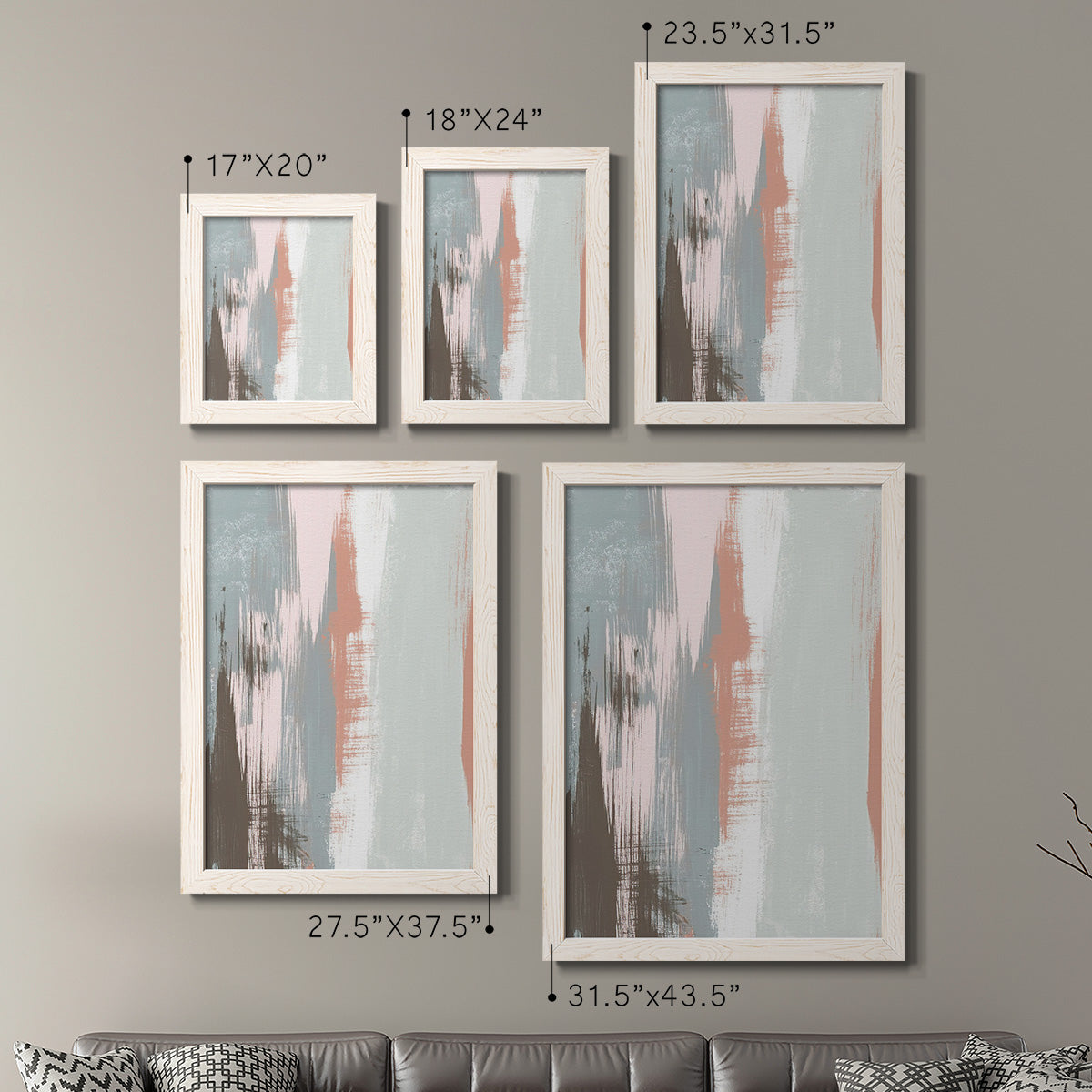 Sandstone Peel I - Premium Framed Canvas 2 Piece Set - Ready to Hang