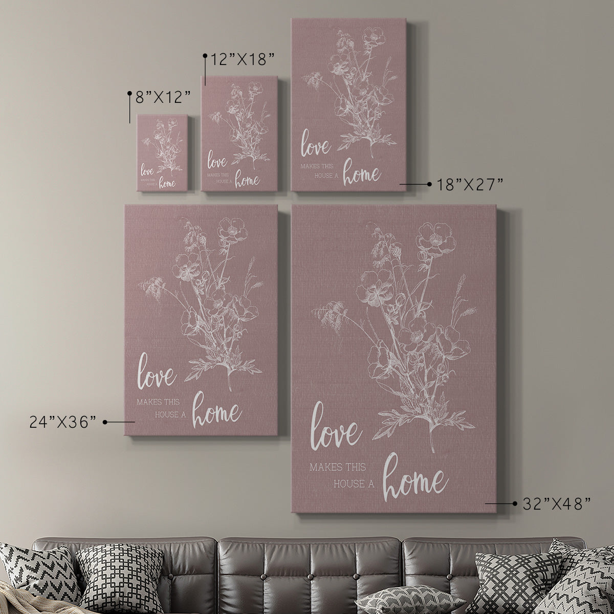 Love Home Premium Gallery Wrapped Canvas - Ready to Hang