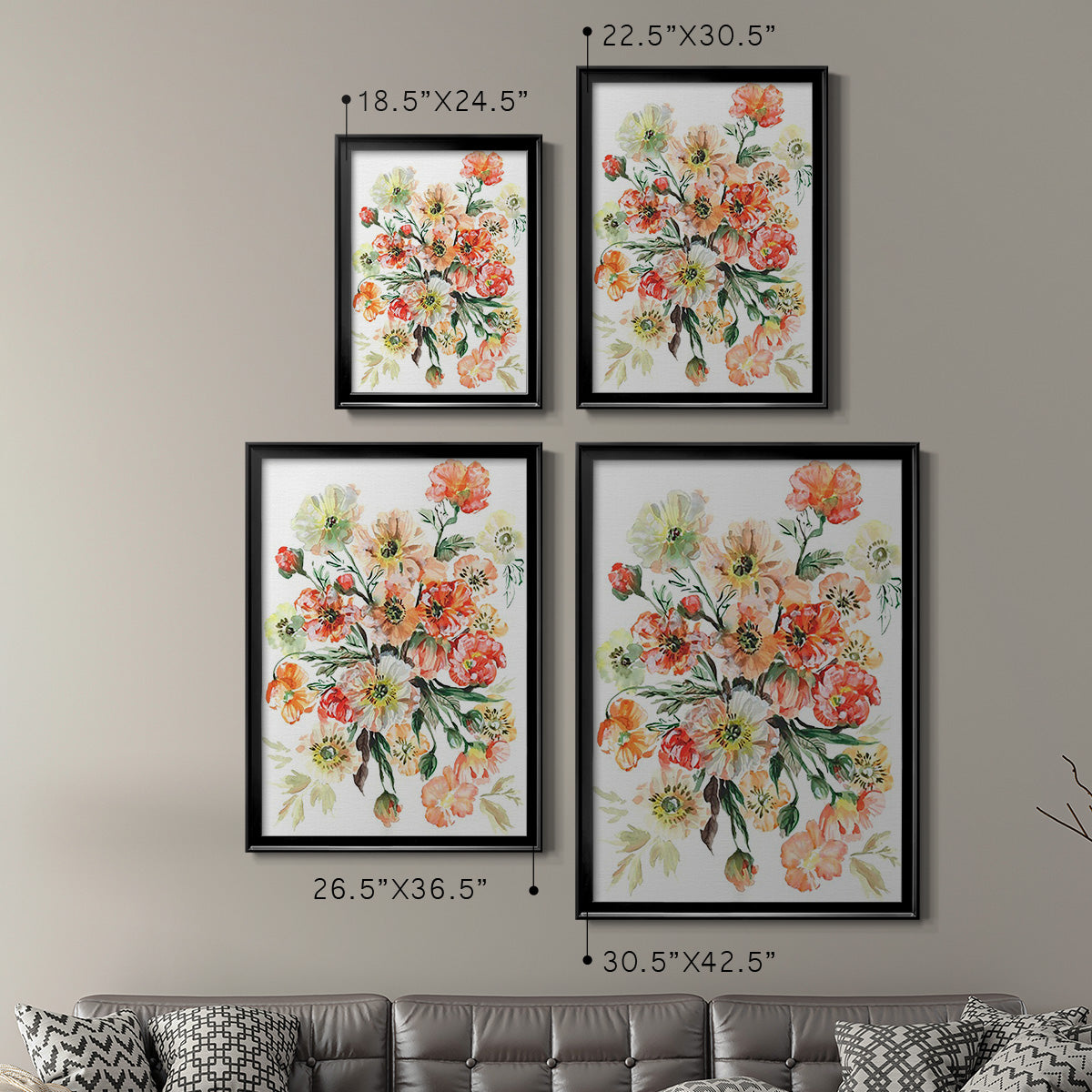 Icelandic Poppies I - Modern Framed Canvas Print