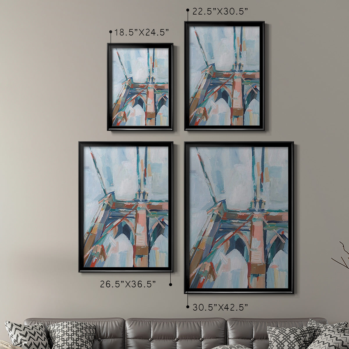 Big City Colors I - Modern Framed Canvas Print