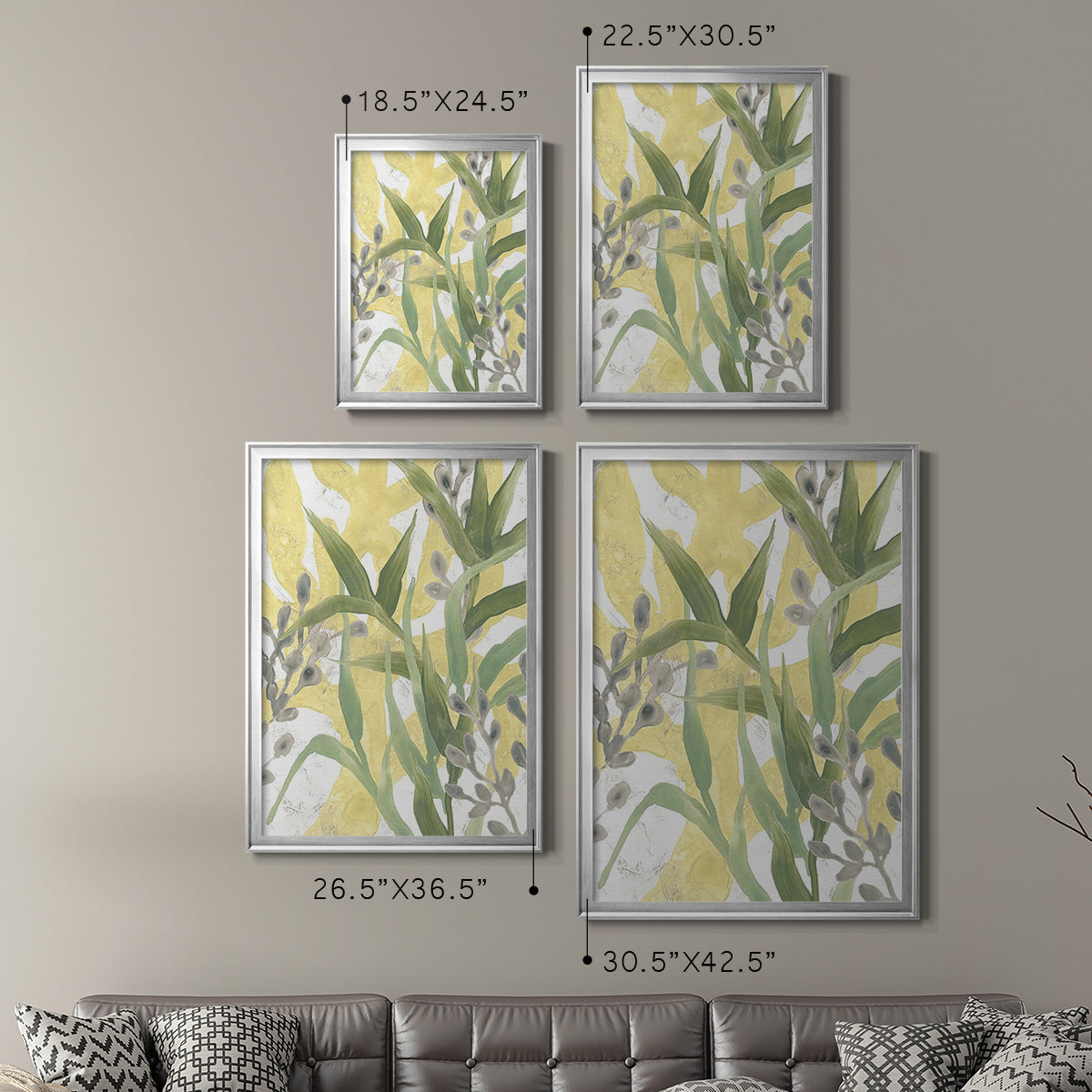 Sea Grass Fresco III - Modern Framed Canvas Print