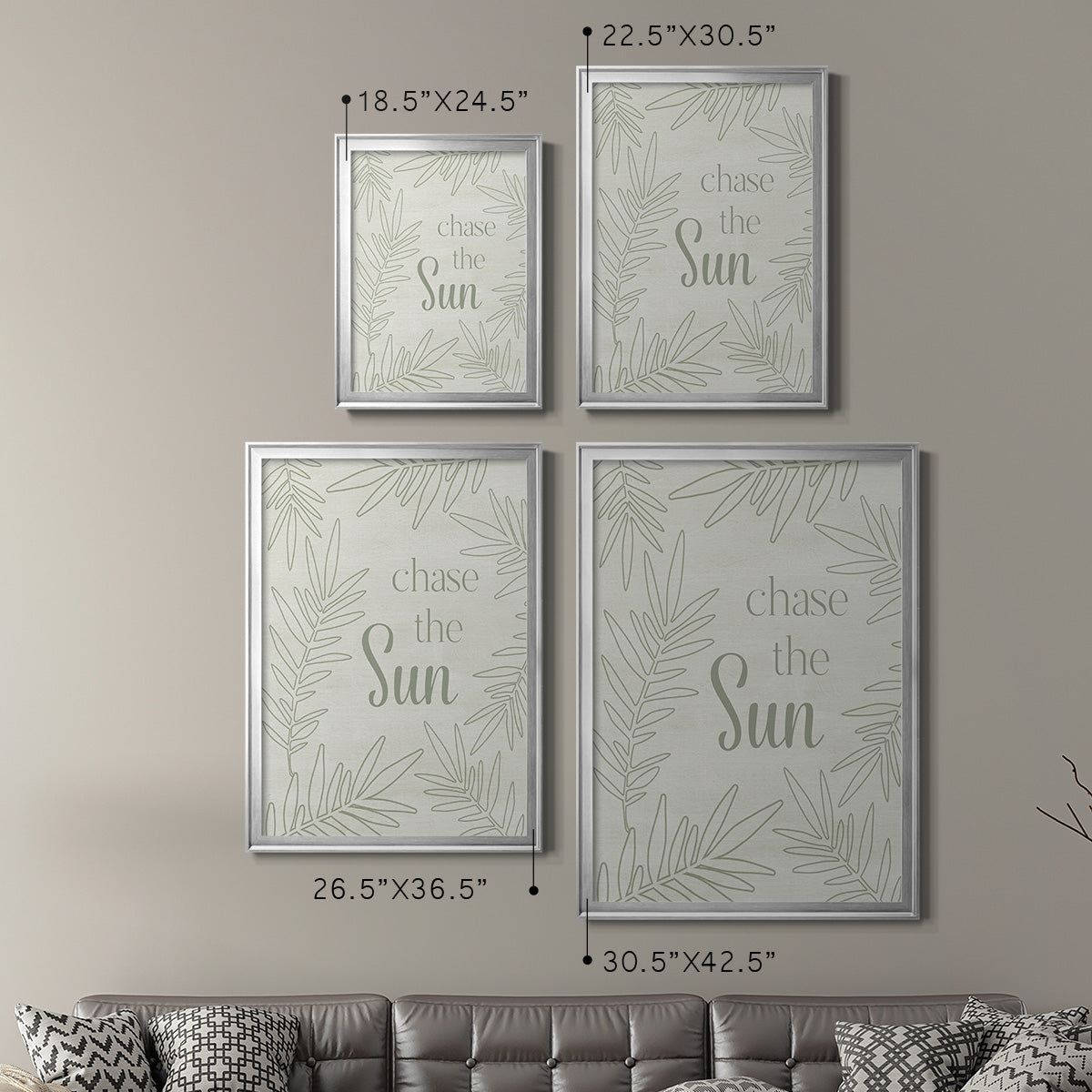 Chase the Sun - Modern Framed Canvas Print