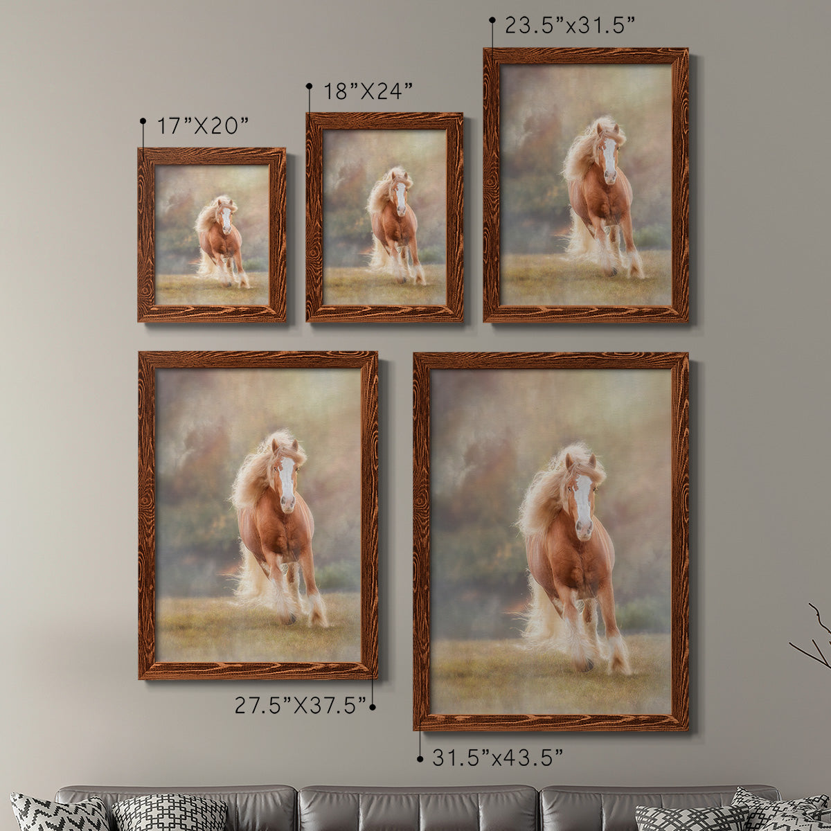 Horse Motion VII - Premium Framed Canvas 2 Piece Set - Ready to Hang