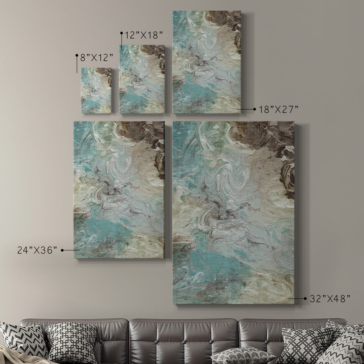 Aqua Marble - Canvas Art Print