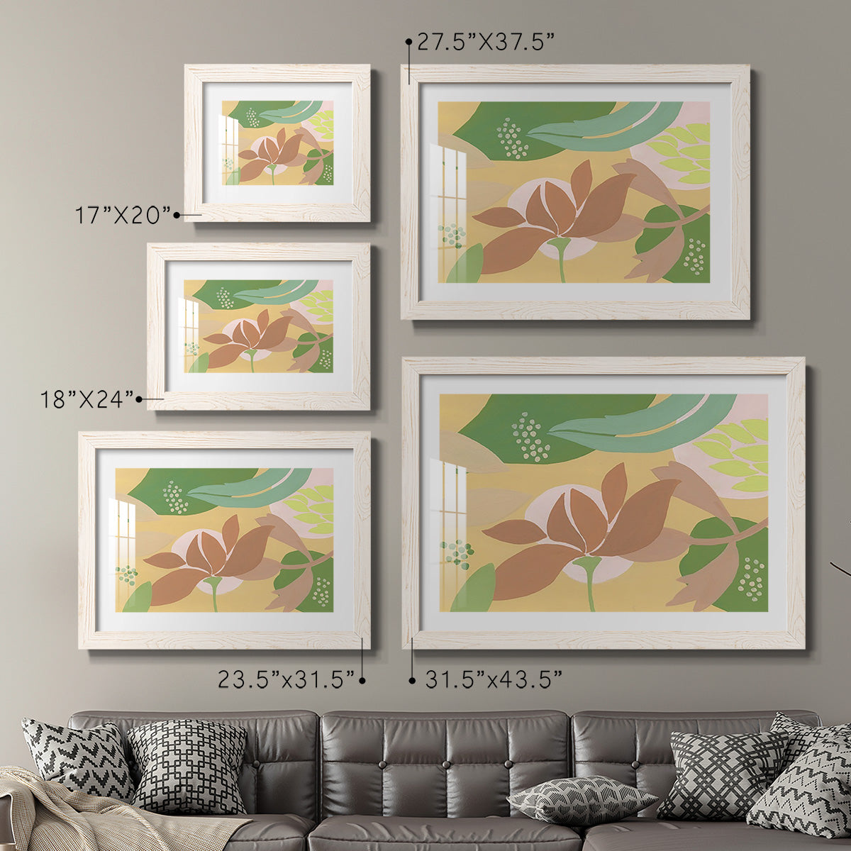 Neutral Blooms I-Premium Framed Print - Ready to Hang