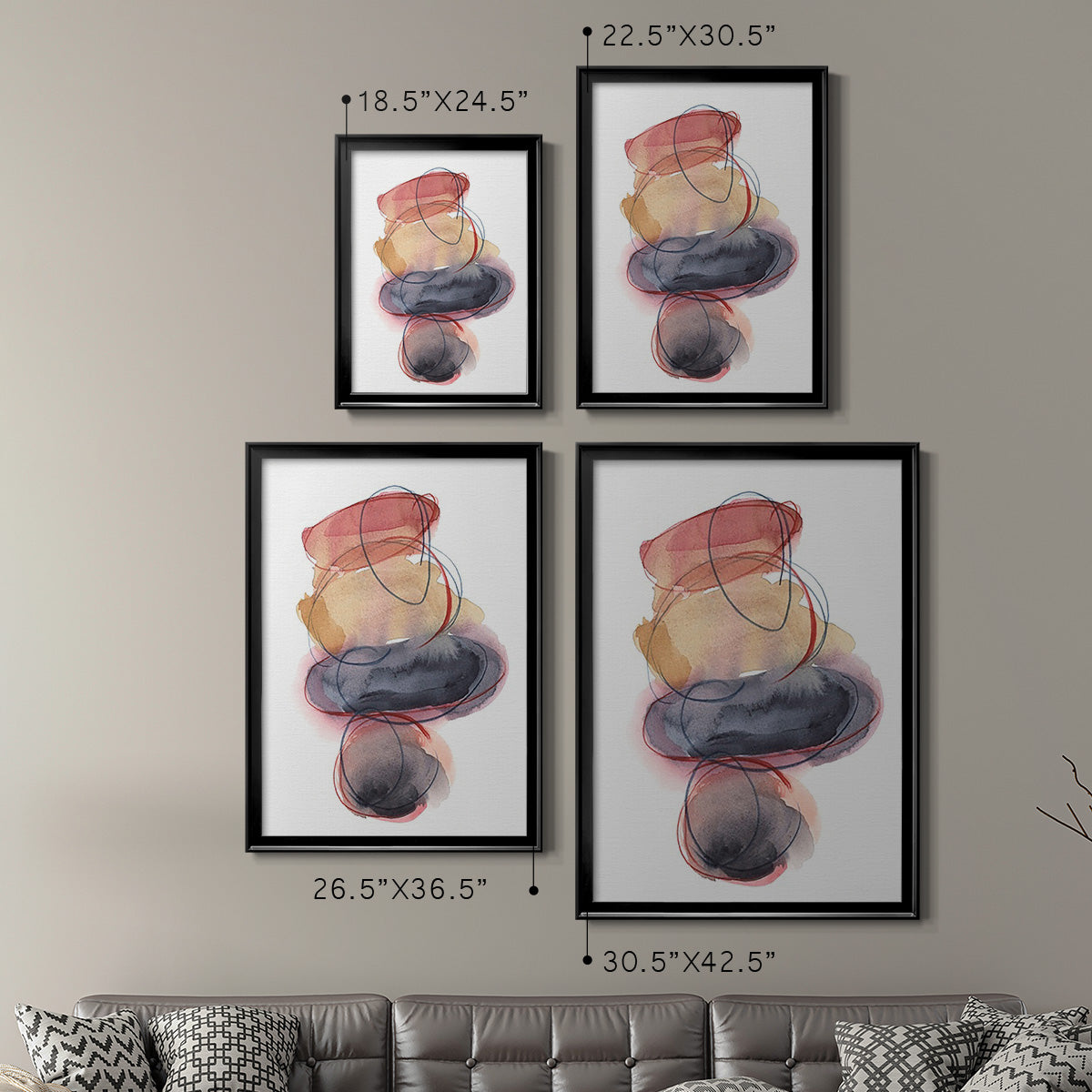 Balancing Act I - Modern Framed Canvas Print