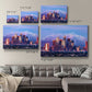 Downtown Los Angeles Skyline with Snow - Canvas Art Print