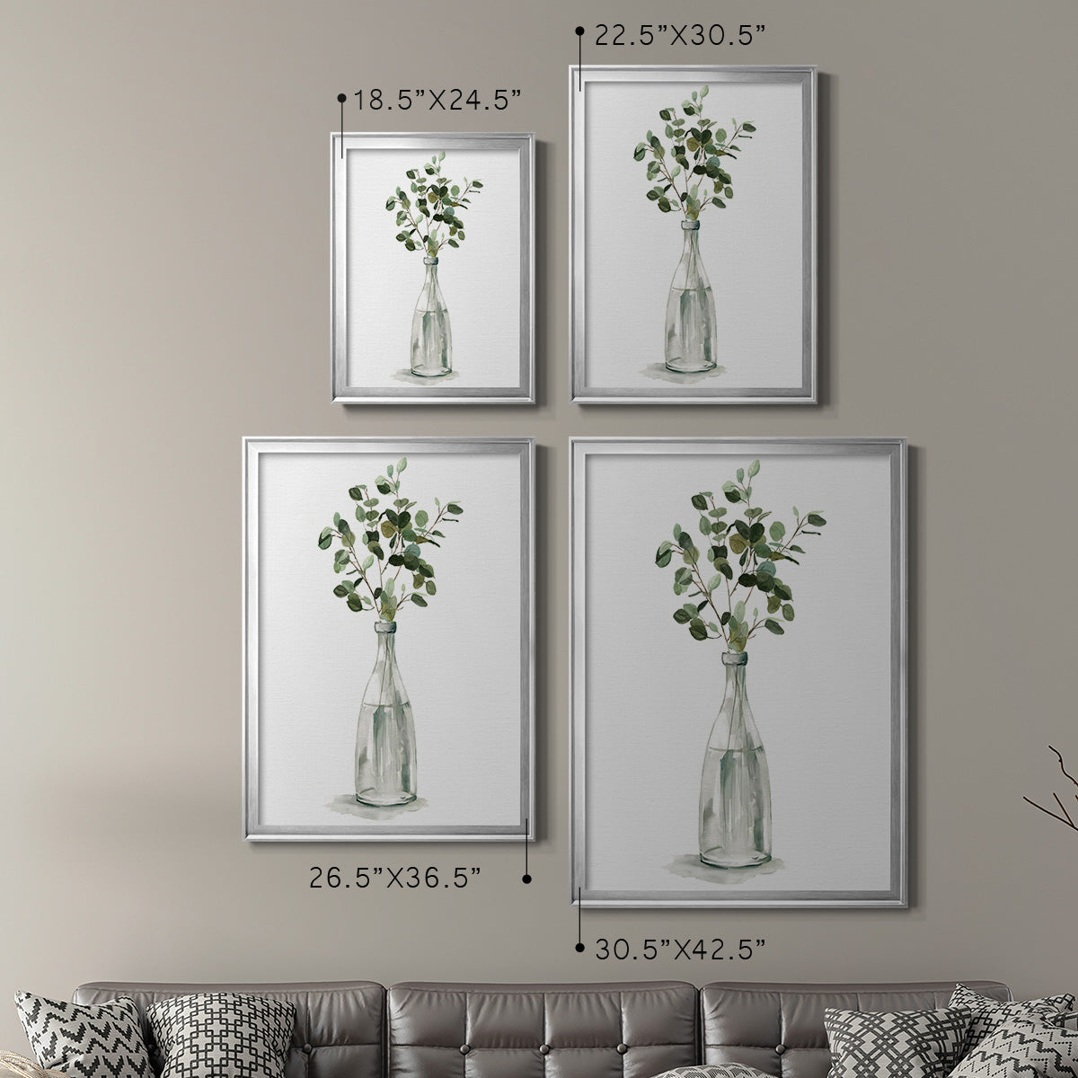 Botanical Arrangement I - Modern Framed Canvas Print