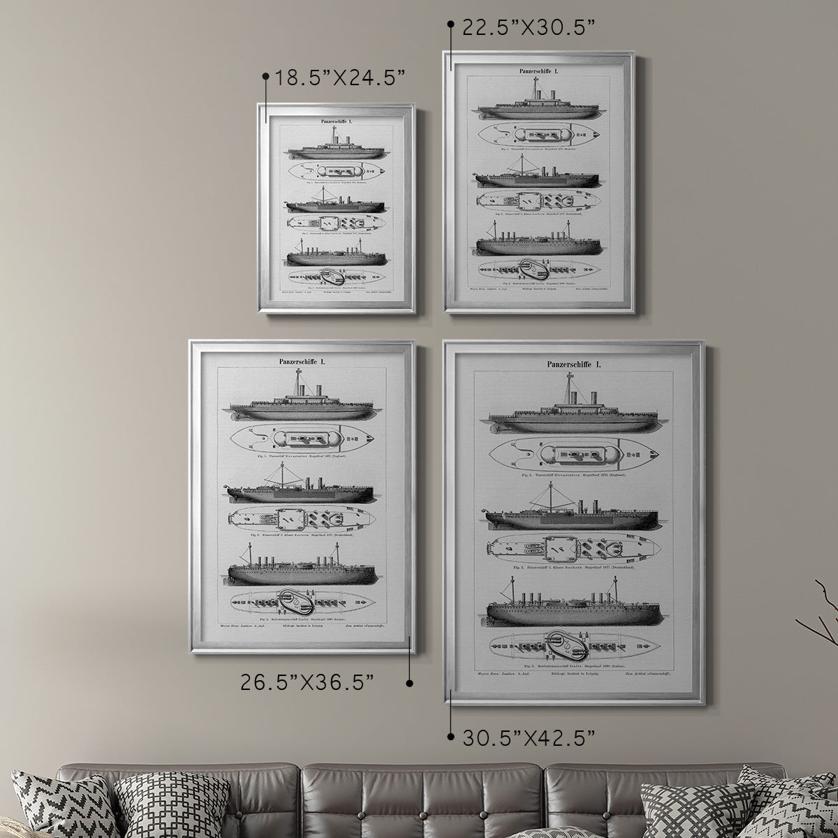 Industrial Ship - Modern Framed Canvas Print