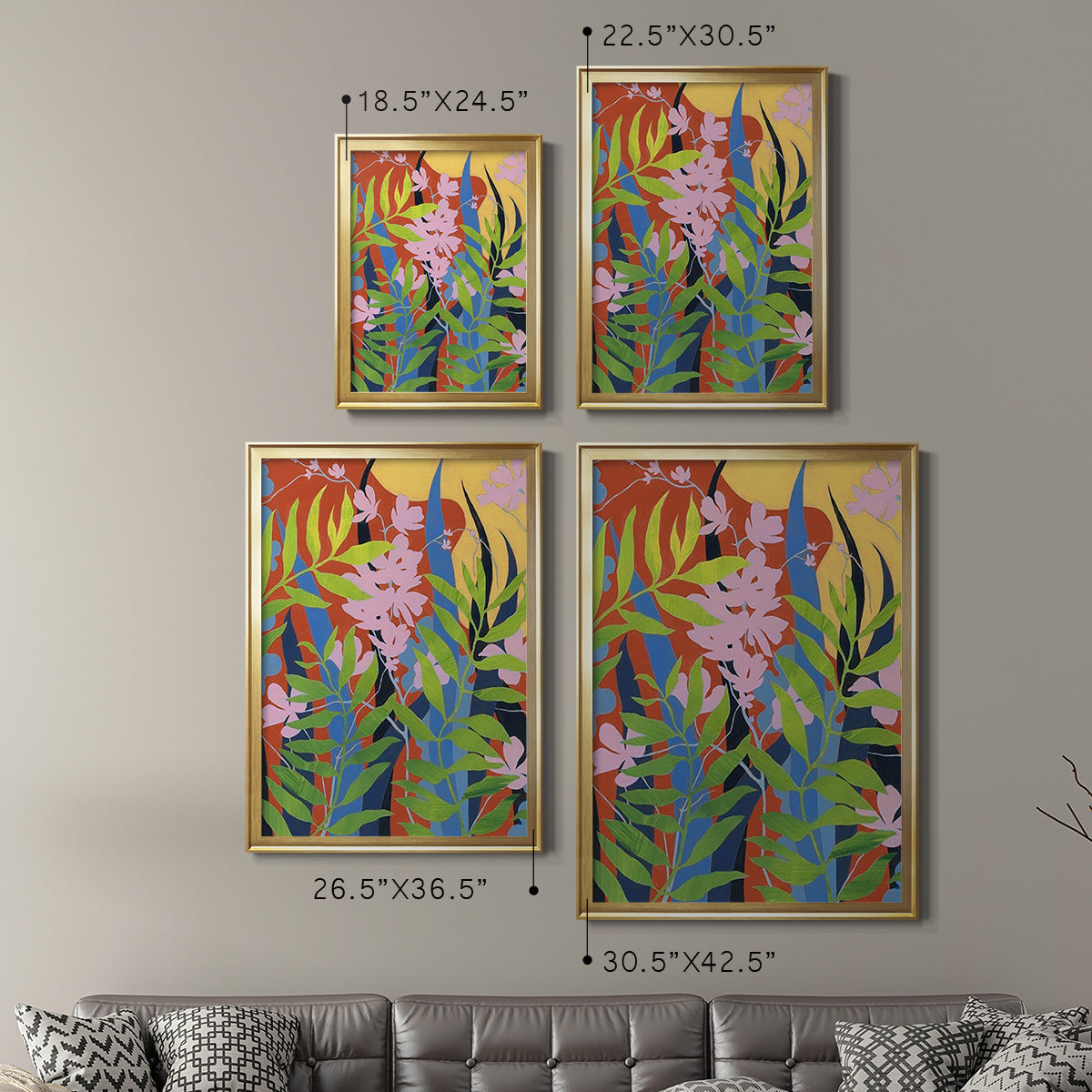 Bold Bright & Wild I - Modern Framed Canvas Print