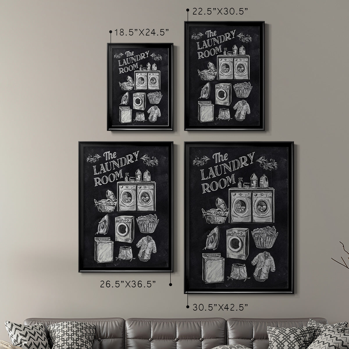 Laundry Room - Modern Framed Canvas Print