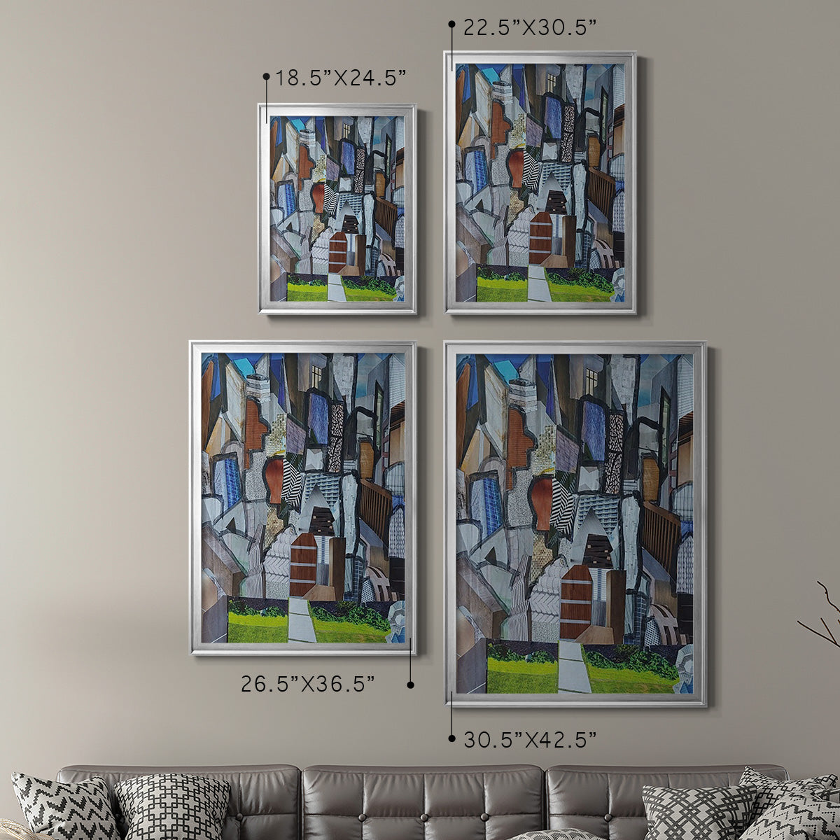 Chicago Grant Park - Modern Framed Canvas Print
