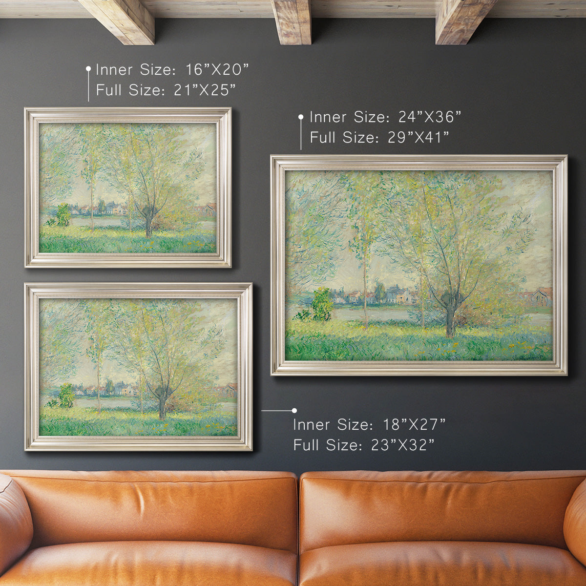 The Willows, 1880 - Ornate Framed Canvas Print