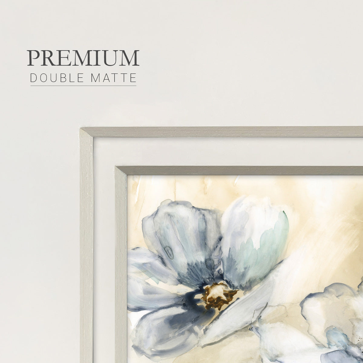 Soft Blooms Premium Framed Print Double Matboard