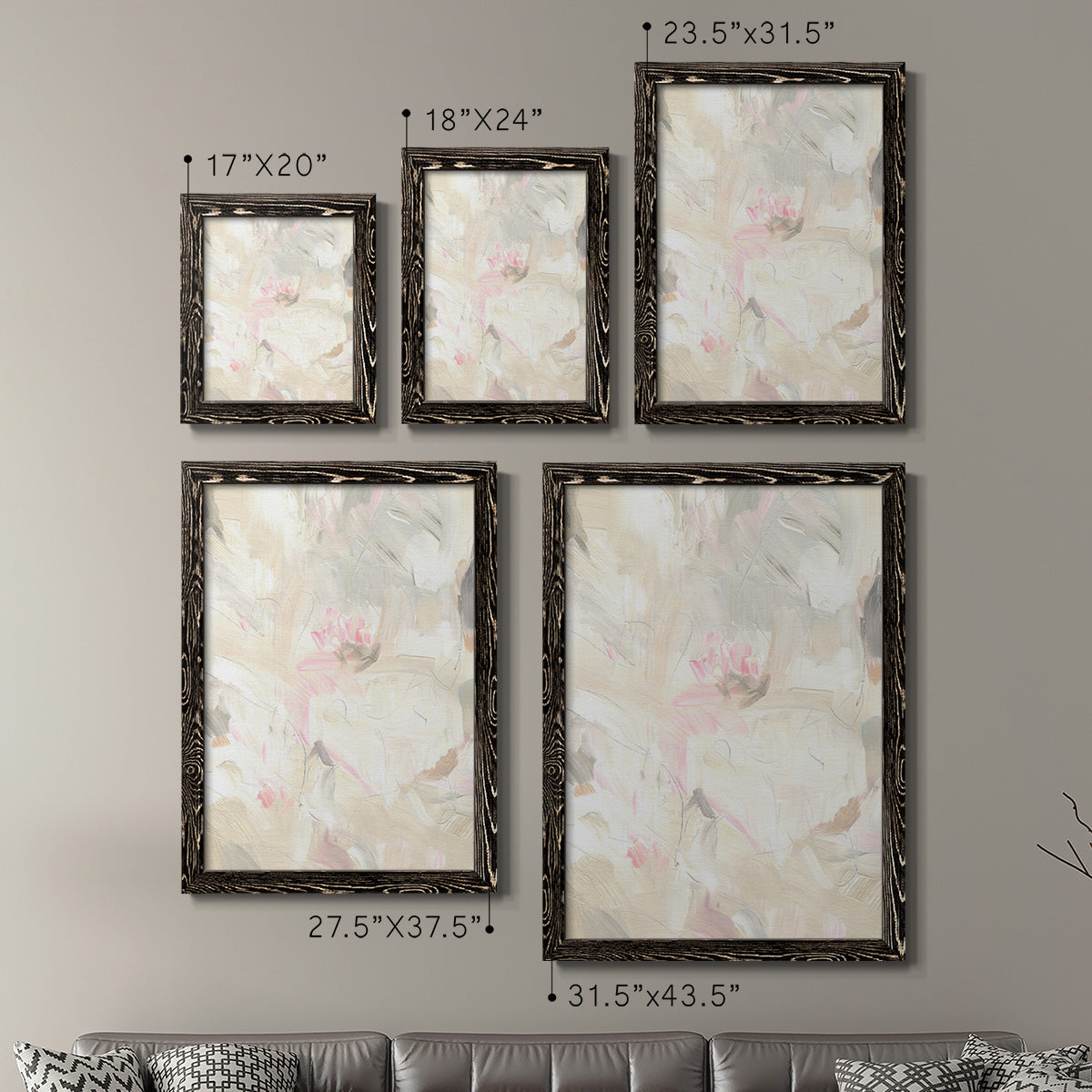 Soft Abstraction I - Premium Framed Canvas 2 Piece Set - Ready to Hang