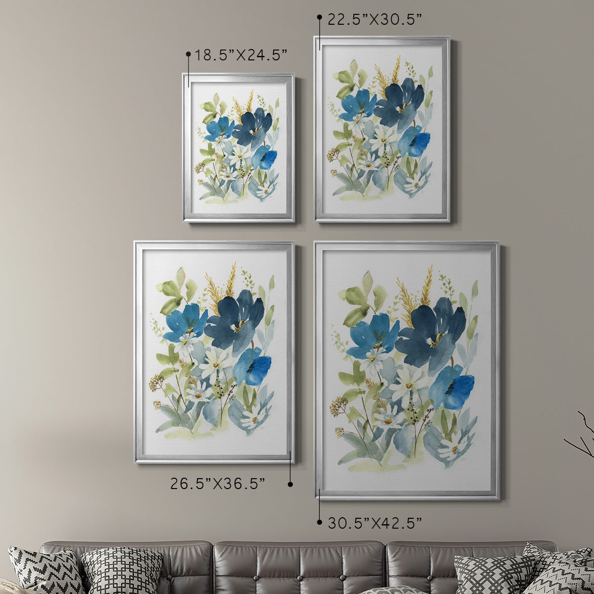 Wild Medley II - Modern Framed Canvas Print