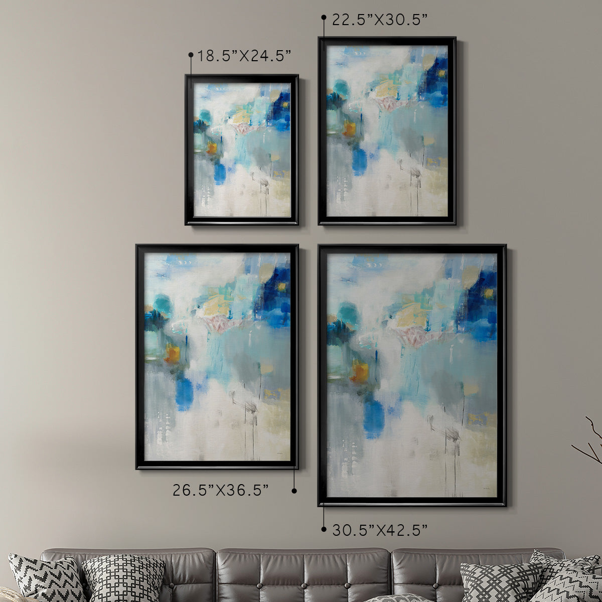 Celeste Motion I - Modern Framed Canvas Print