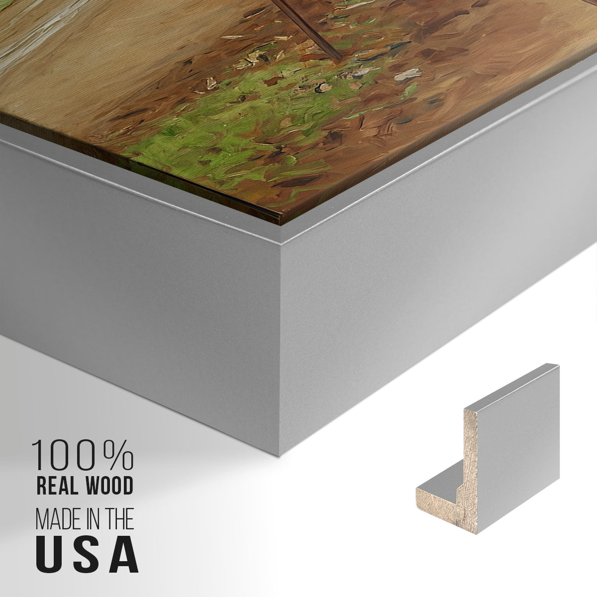 L. A. Ring Painting near Aasum Smithy, 1893 - Floater Framed Canvas Print