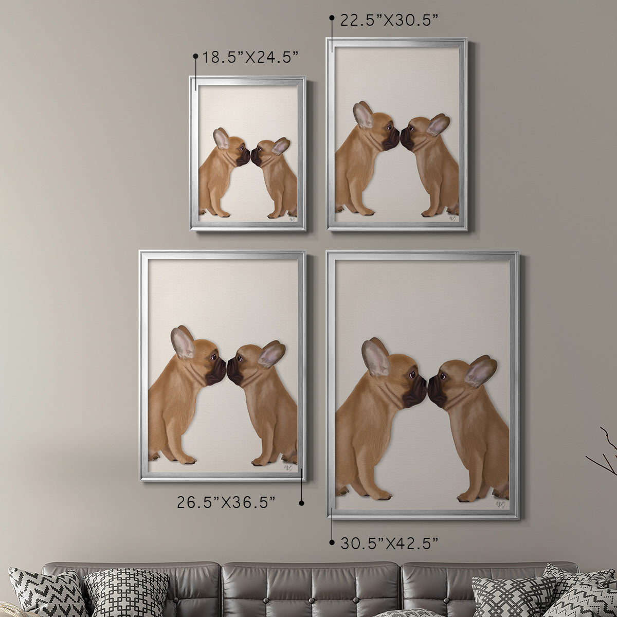 French Kiss Close Up I - Modern Framed Canvas Print
