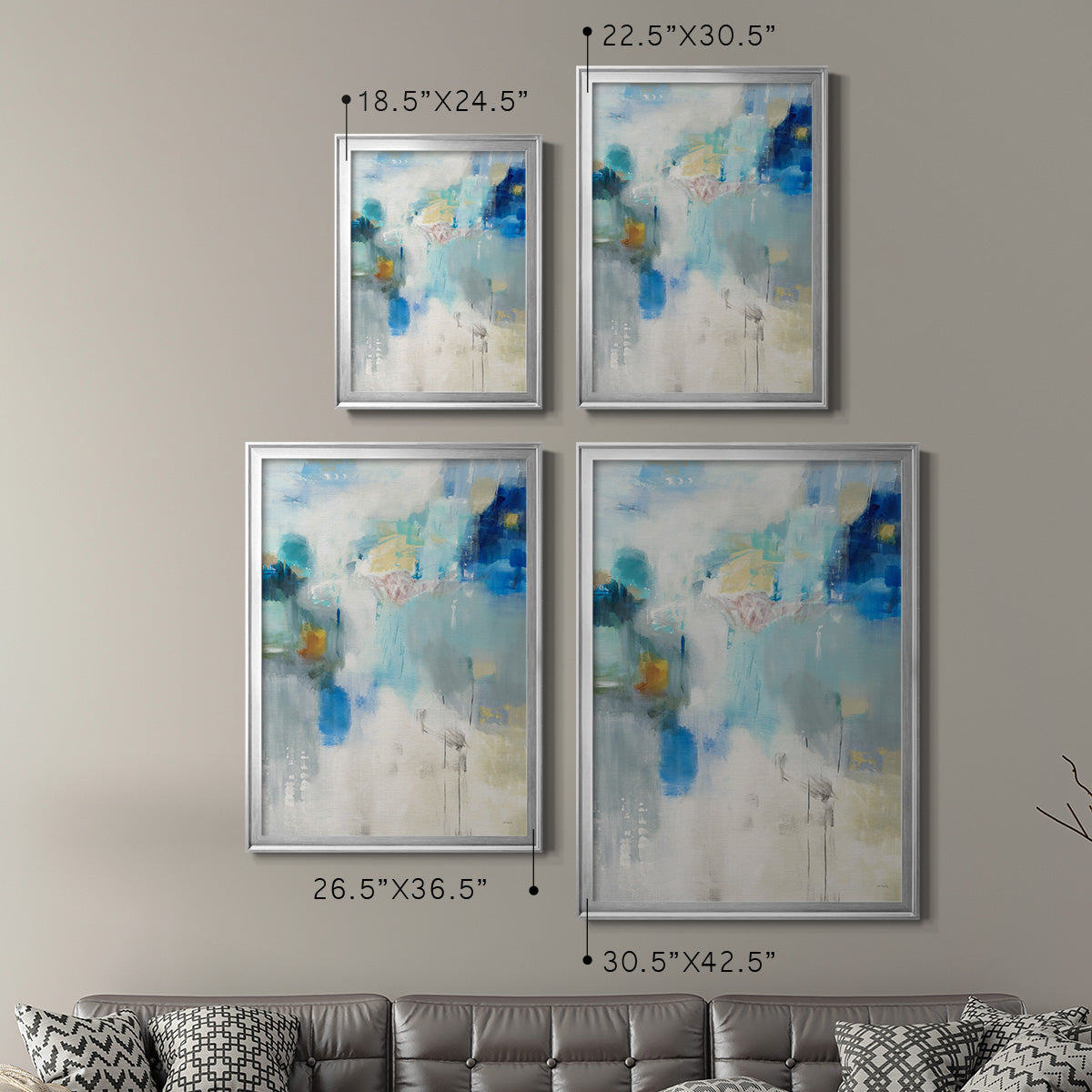 Celeste Motion I - Modern Framed Canvas Print