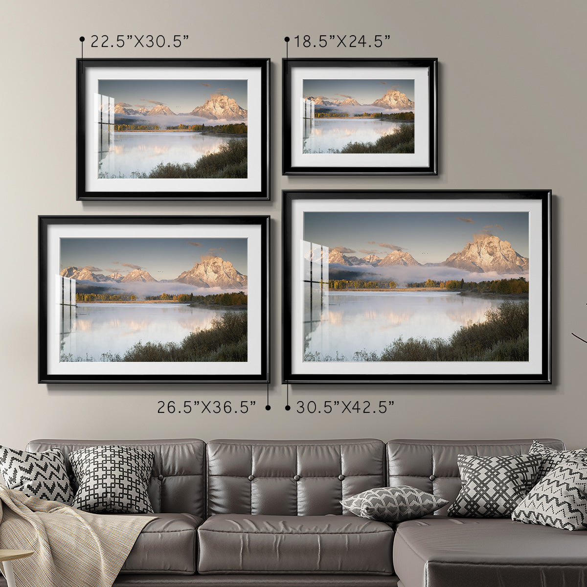 Snake River Fog - Modern Framed Art Print