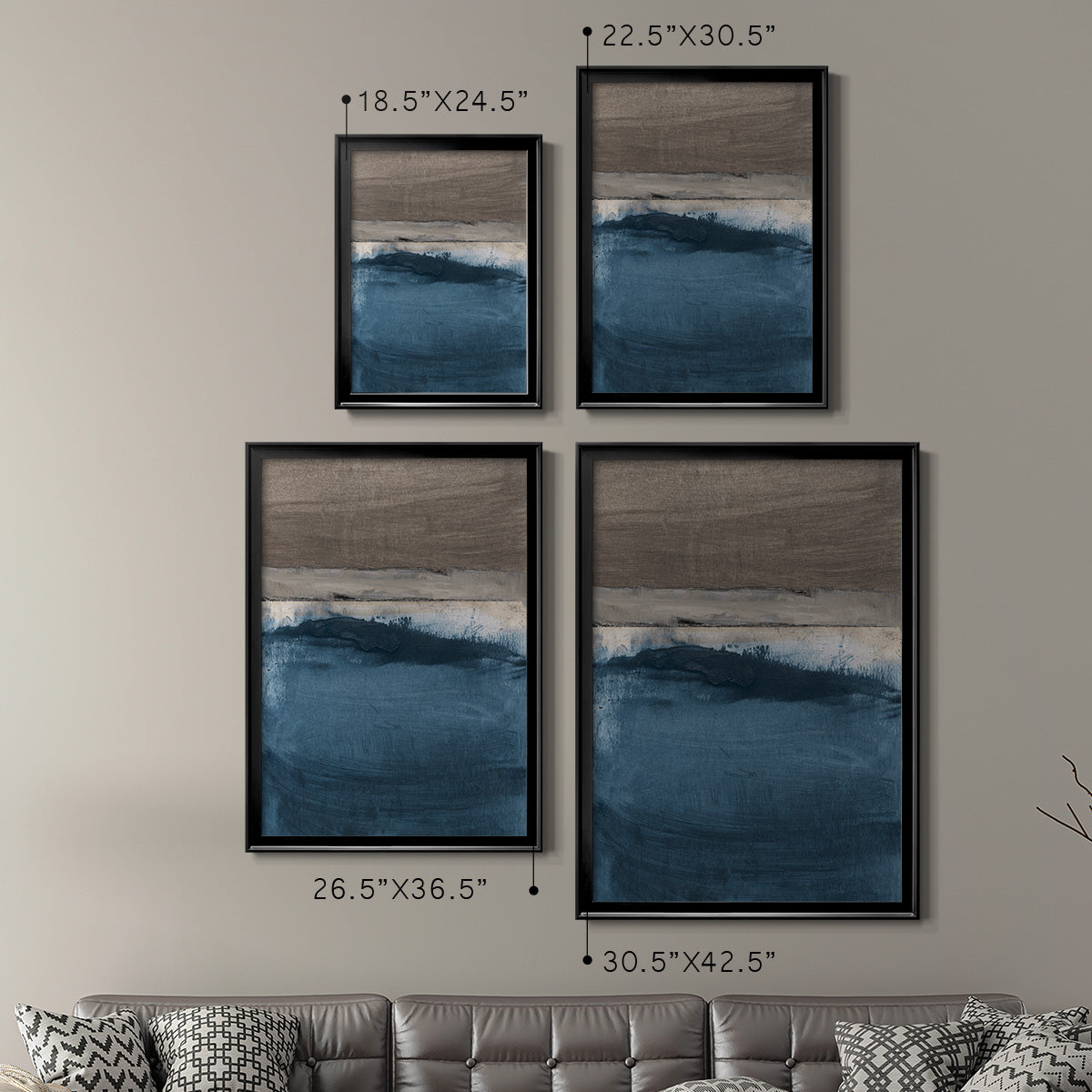 Midnight Sky - Modern Framed Canvas Print