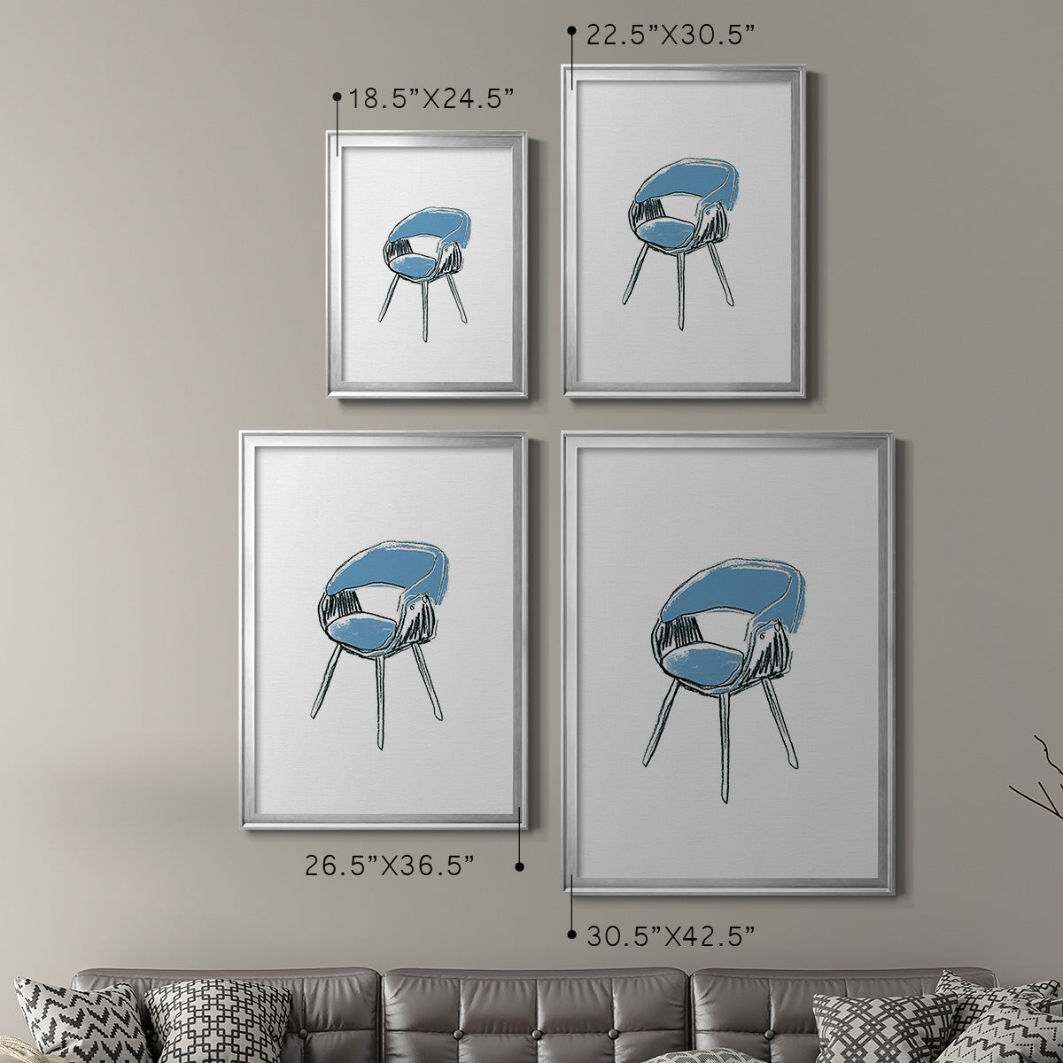 Take a Seat I - Modern Framed Canvas Print