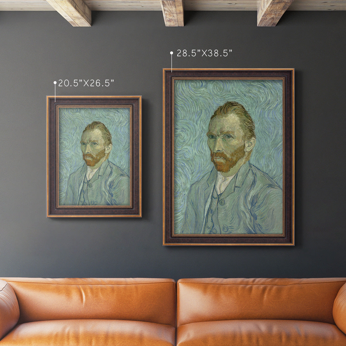 Self-Portrait, 1889 - Ornate Framed Canvas Print