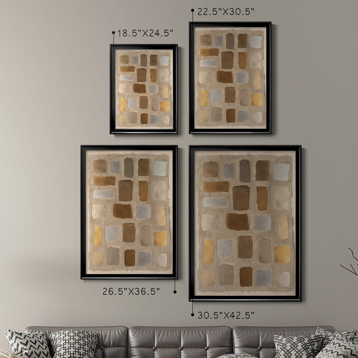 Sand Shaped I - Modern Framed Canvas Print