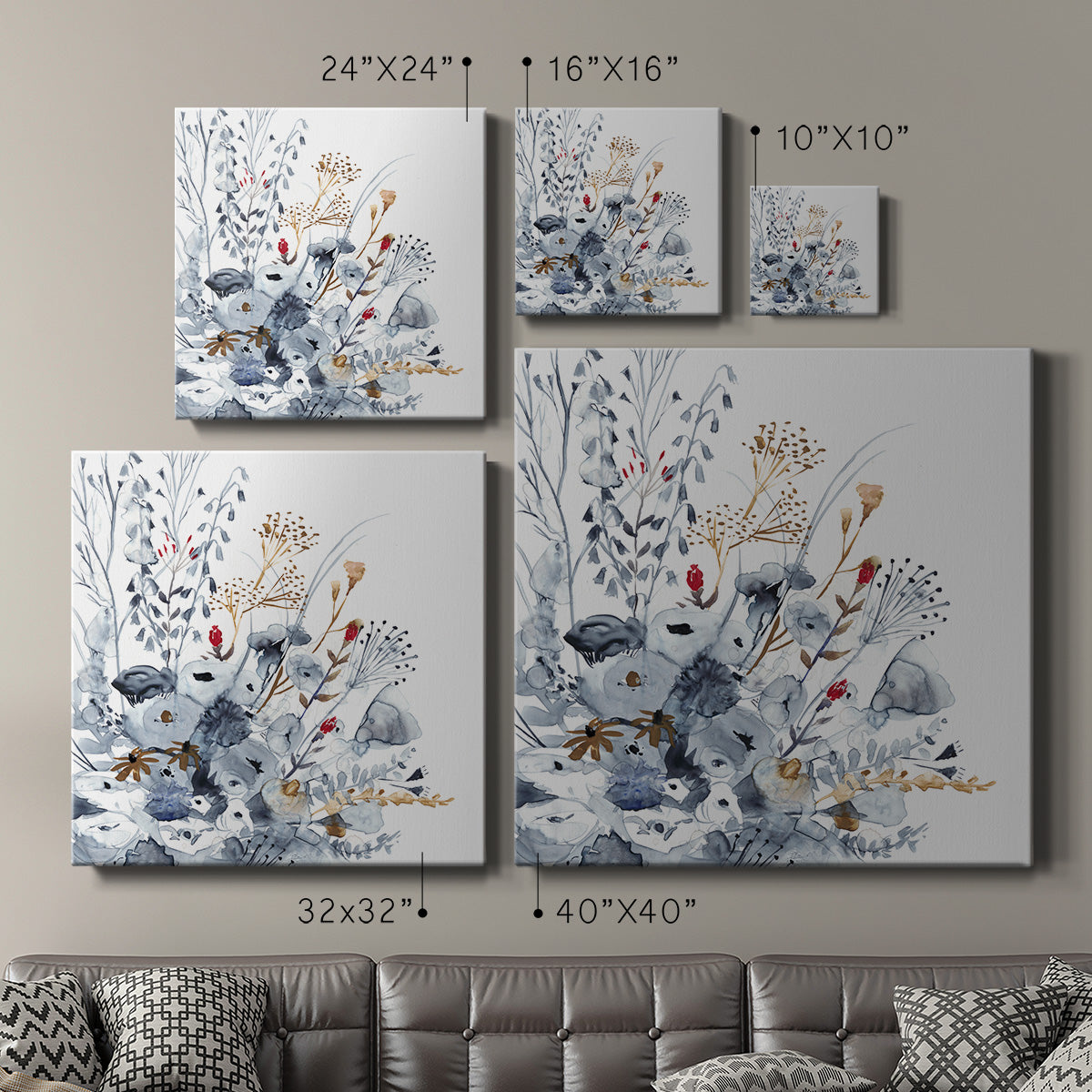 Indigo & Ochre II - Canvas Art Print