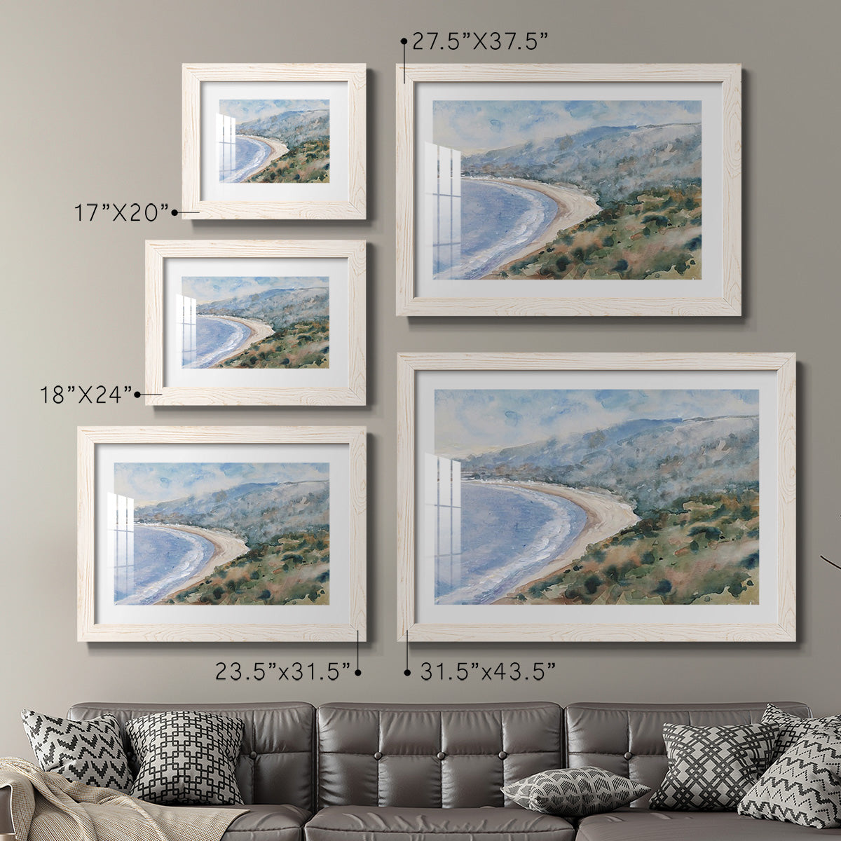 Coastal Mist I - Barnwood Framed Art Print