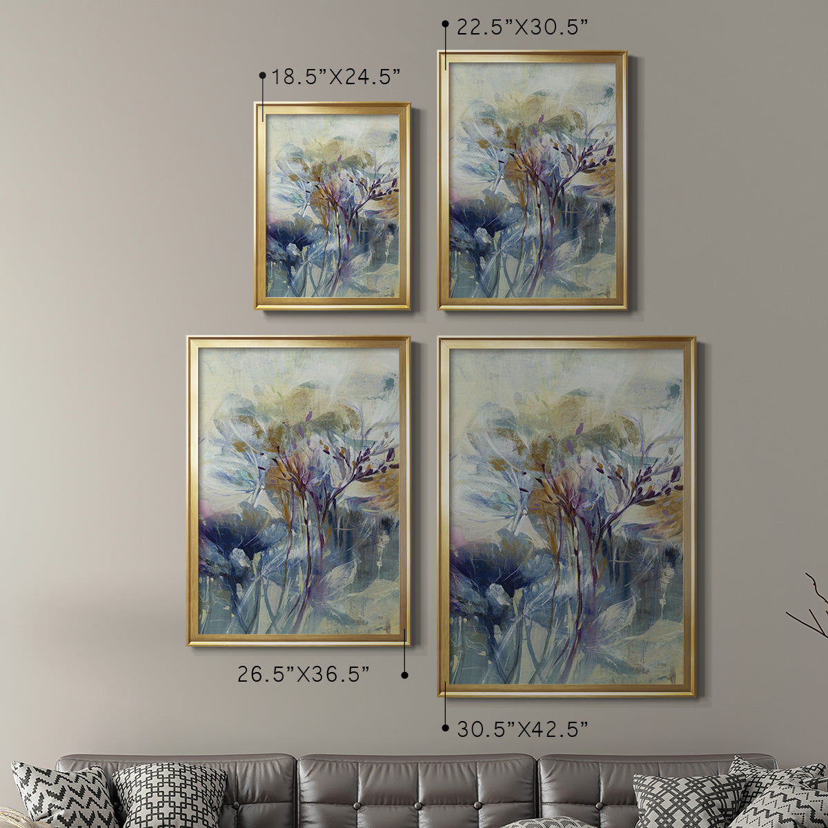 Meadow Saffron II - Modern Framed Canvas Print