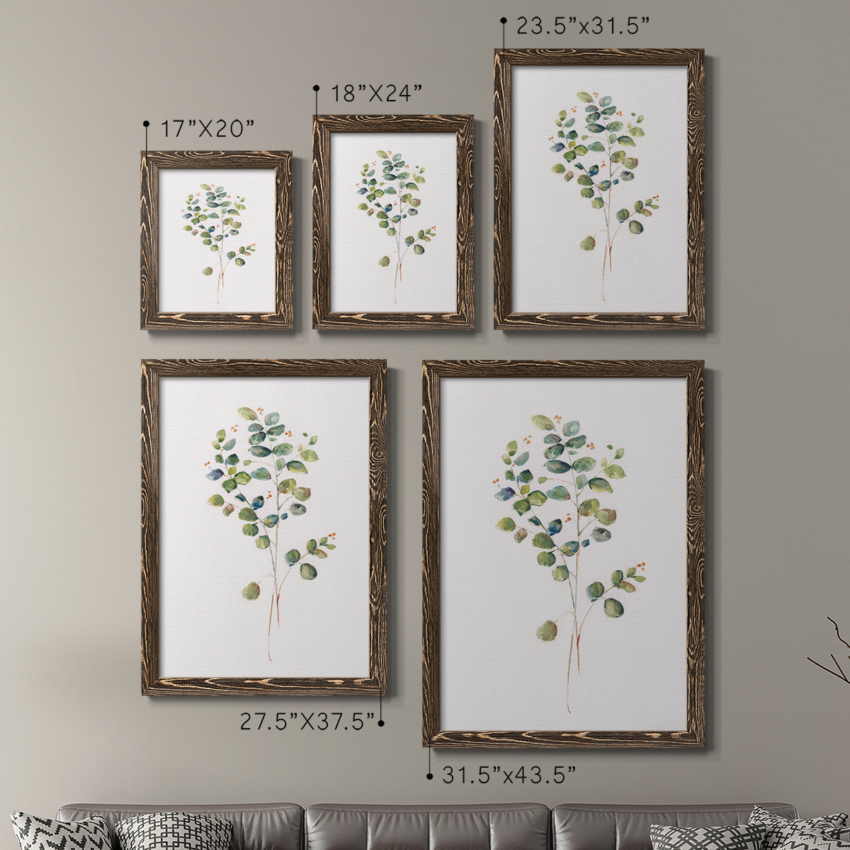 Eucalyptus I   - Premium Framed Canvas 2 Piece Set - Ready to Hang