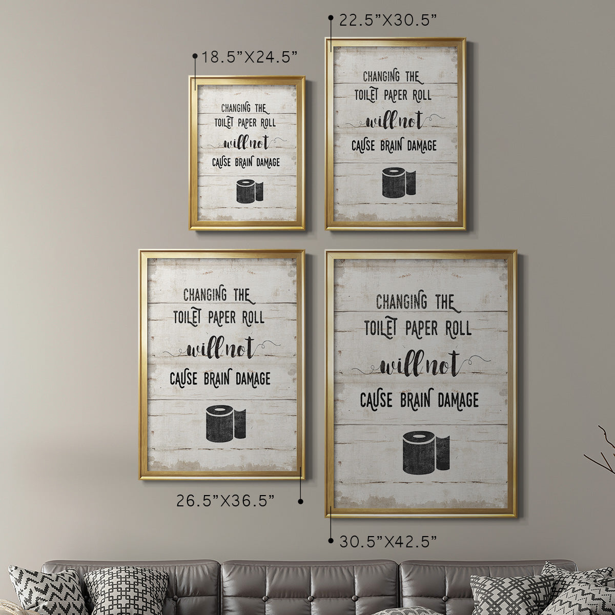 Changing the Roll - Modern Framed Canvas Print