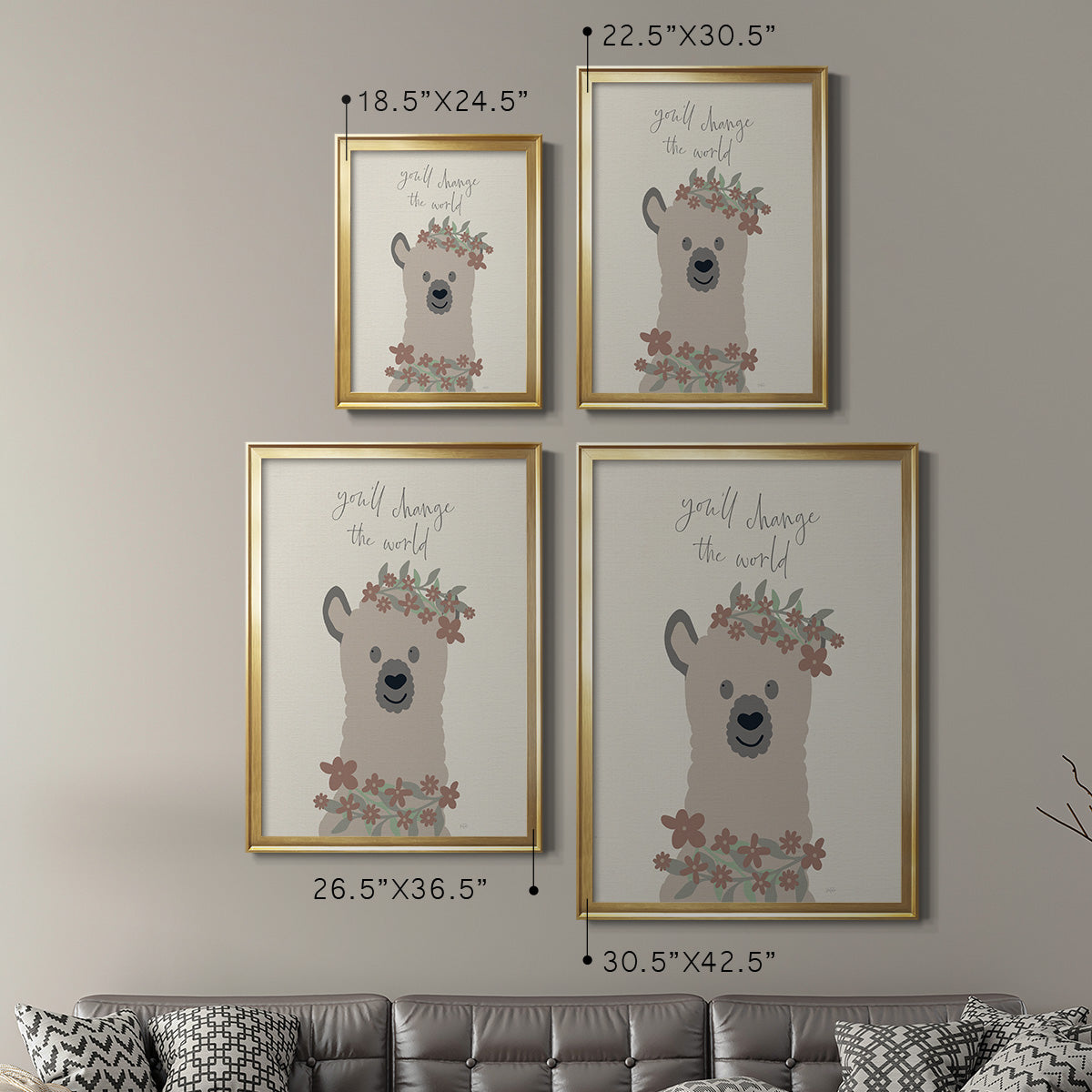 Change The World - Modern Framed Canvas Print