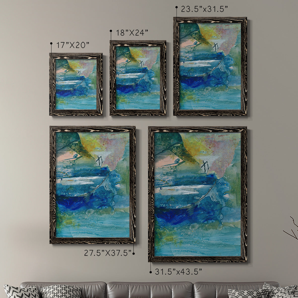 Spring Winds VII - Premium Framed Canvas 2 Piece Set - Ready to Hang