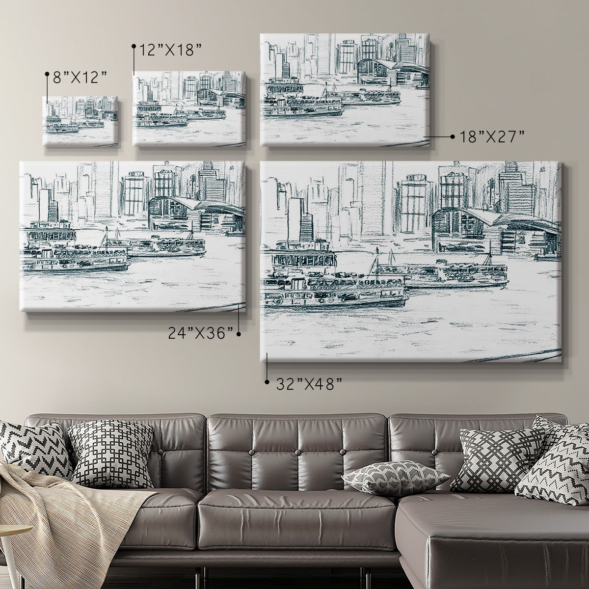 Ferryboats I Premium Gallery Wrapped Canvas - Ready to Hang