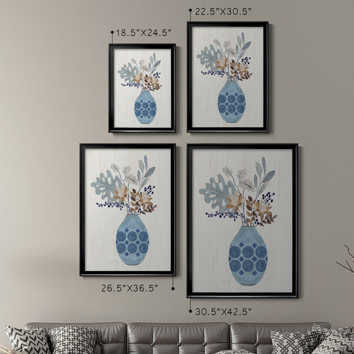 Boho Arrangement II - Modern Framed Canvas Print