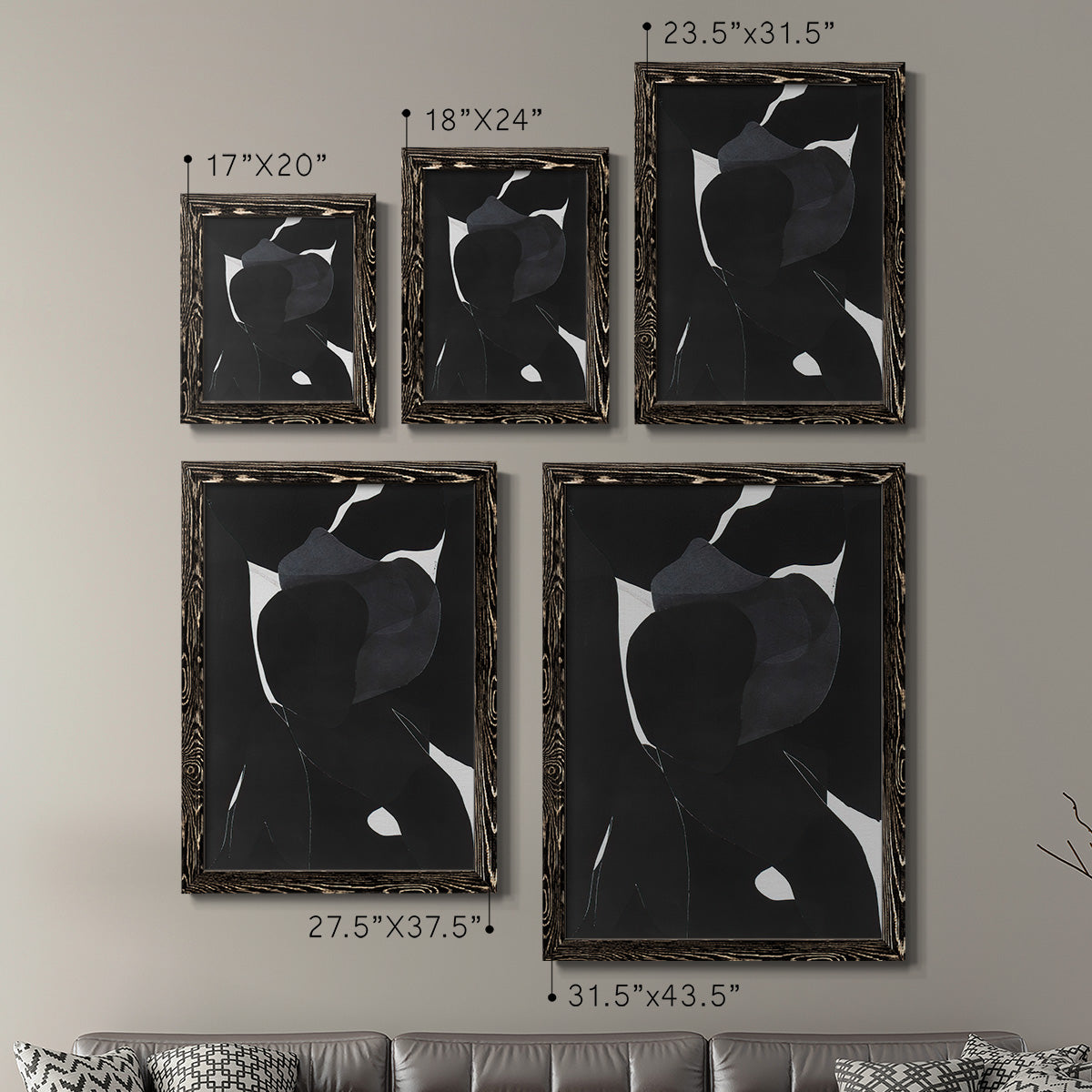 Night Bloom I - Premium Framed Canvas 2 Piece Set - Ready to Hang