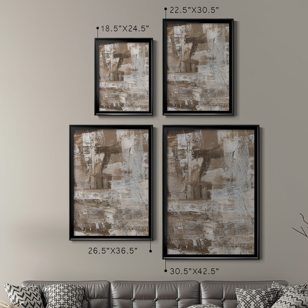 Bronzed II - Modern Framed Canvas Print