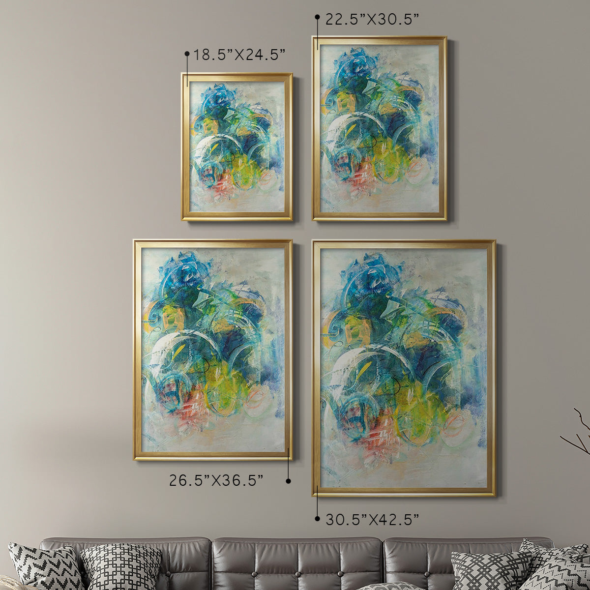 Silent Energy I - Modern Framed Canvas Print