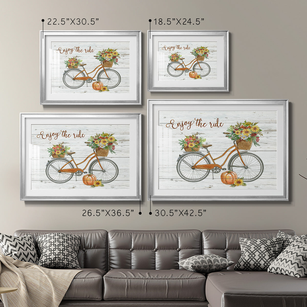 Harvest Bike - Modern Framed Art Print