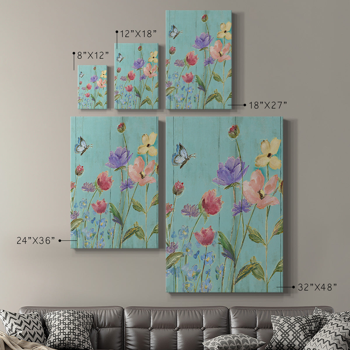 Wildflower Flutter III Premium Gallery Wrapped Canvas - Ready to Hang