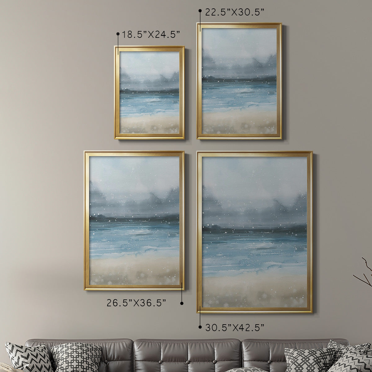 Stars and the Sea I - Modern Framed Canvas Print