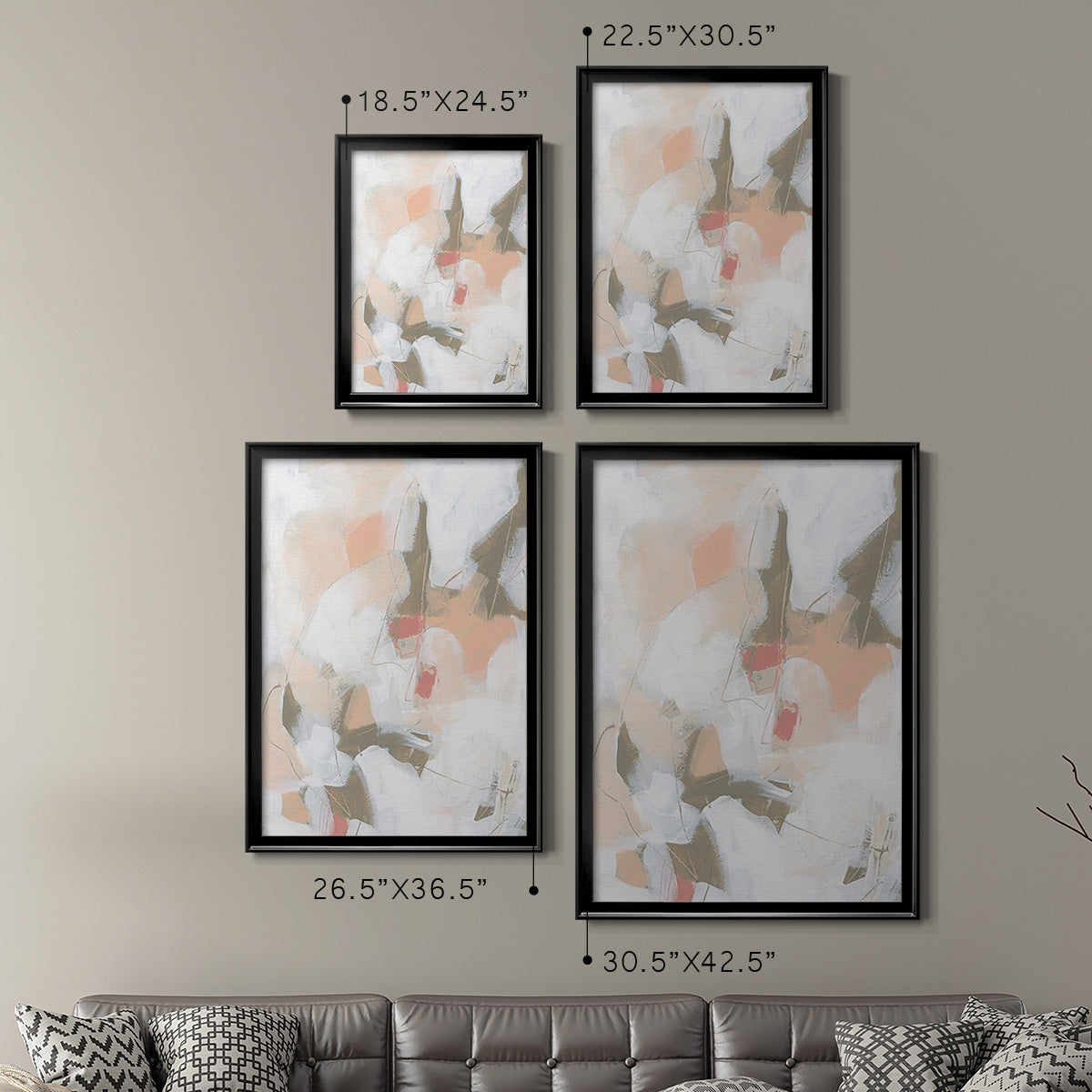 Sand Story I - Modern Framed Canvas Print